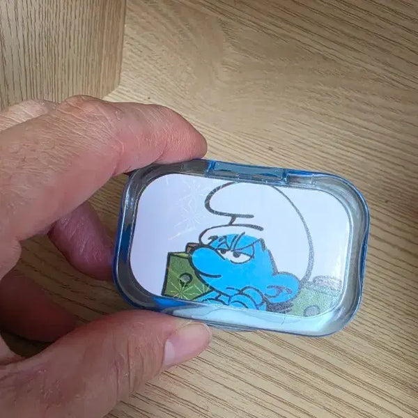 [BUNJANG] Smurfs Blue Transparent Pouch / 스머프 캐릭터 파란색 투명 케이스