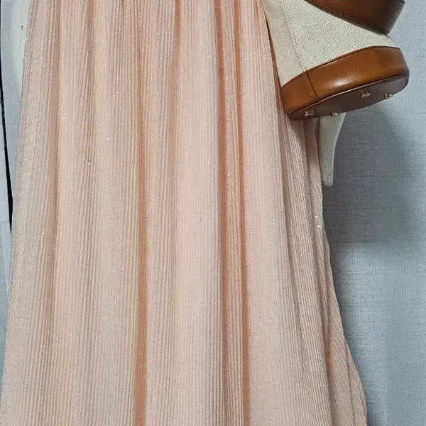 [BUNJANG] Pink Chiffon Maxi Skirt / 분홍 새수준 쉬폰 롱치마...