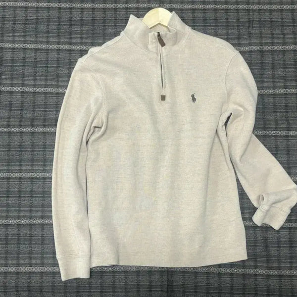 [BUNJANG] Polo Ralph Lauren Half-Zip Knit Beige Size 170/92A / 폴로 랄프로렌 하프집업 니트