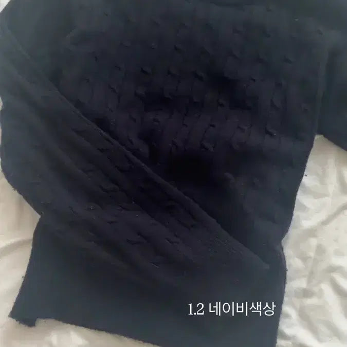 [BUNJANG] SPAO Cable Knit Sweater Navy M / 스파오 케이블 니트 네이비 m