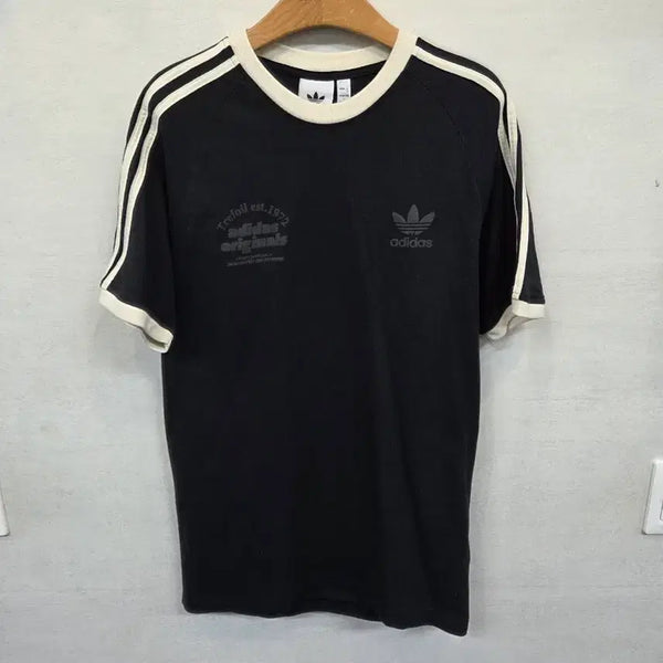 [BUNJANG] Adidas Sport Graphic Cali Trefoil Ringer T-Shirt L / 아디다스 스포츠 그래픽 캘리 삼선 링거 반팔 L