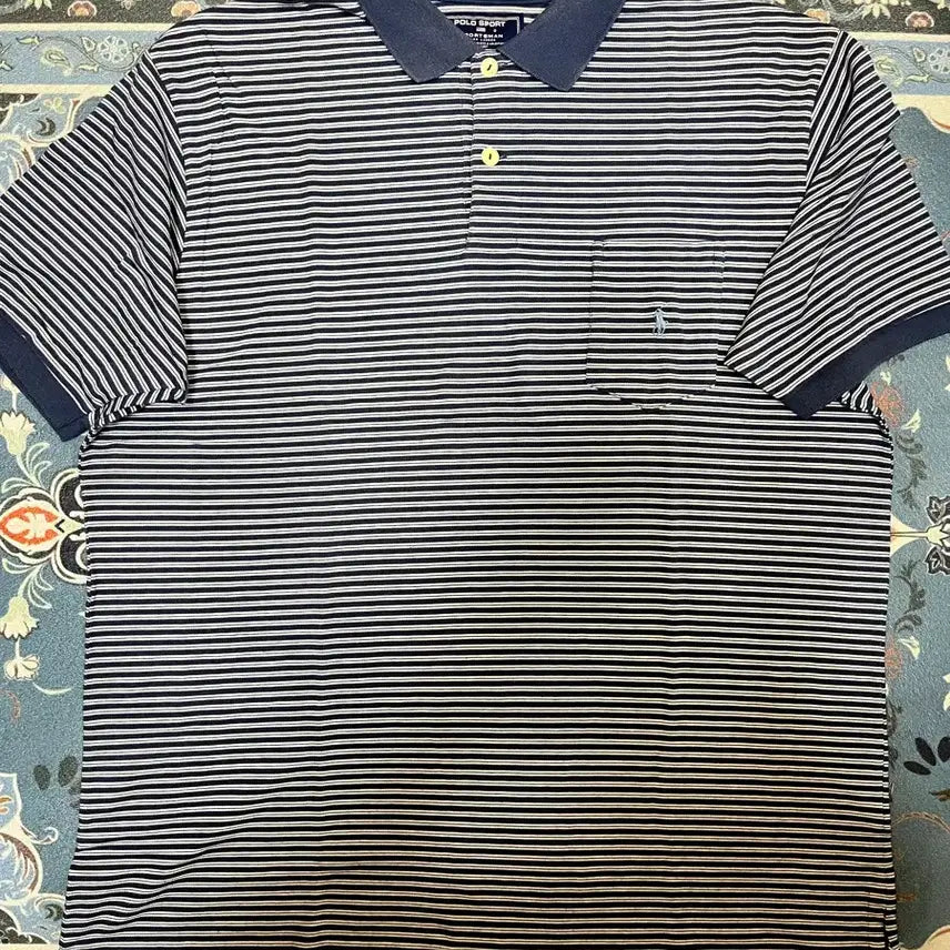 [BUNJANG] Polo Sport Striped Polo Shirt Navy XL / 폴로스포츠 스트라이프 폴로셔츠 네이비