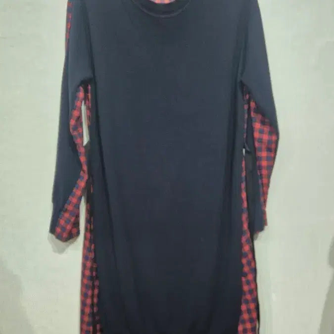 [BUNJANG] O.2nd Navy Check Shirt Dress / O.2nd 셔츠 원피스 네이비 체크