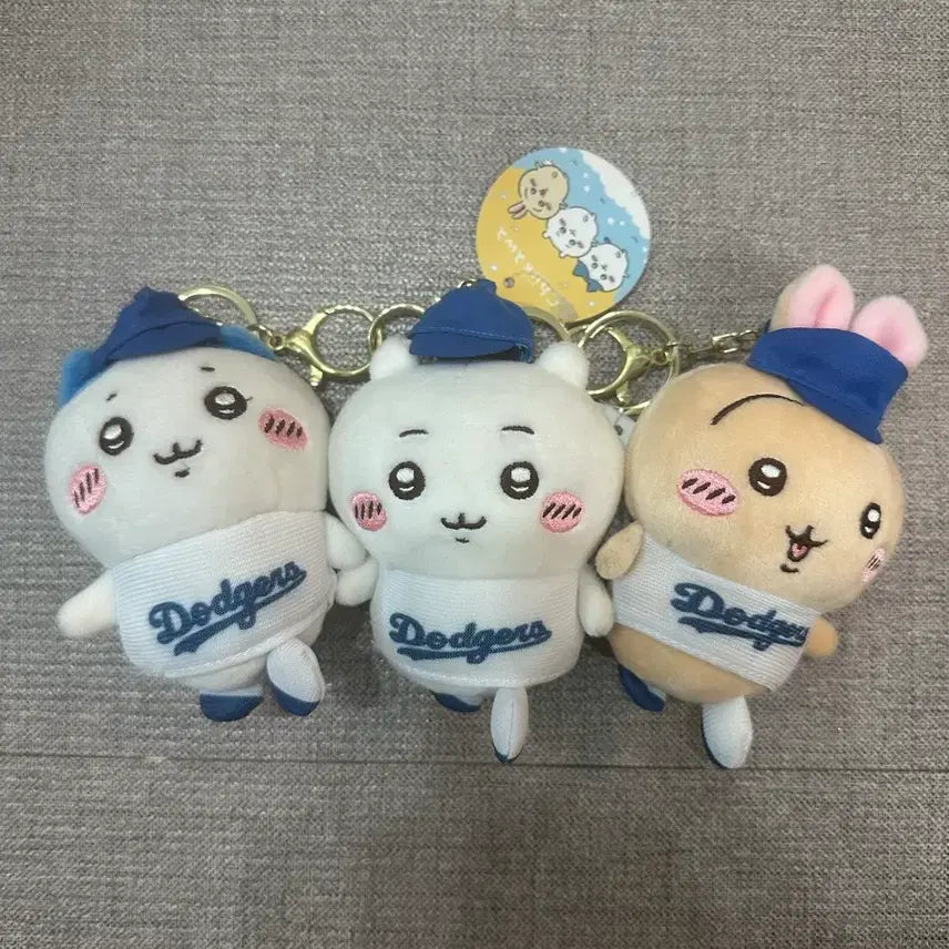 [BUNJANG] Chikawa Hachiware Usagi Dodgers Keychain Bundle Set / 먼작귀 치이카와 하치와레 우사기 다저스 키링 일괄