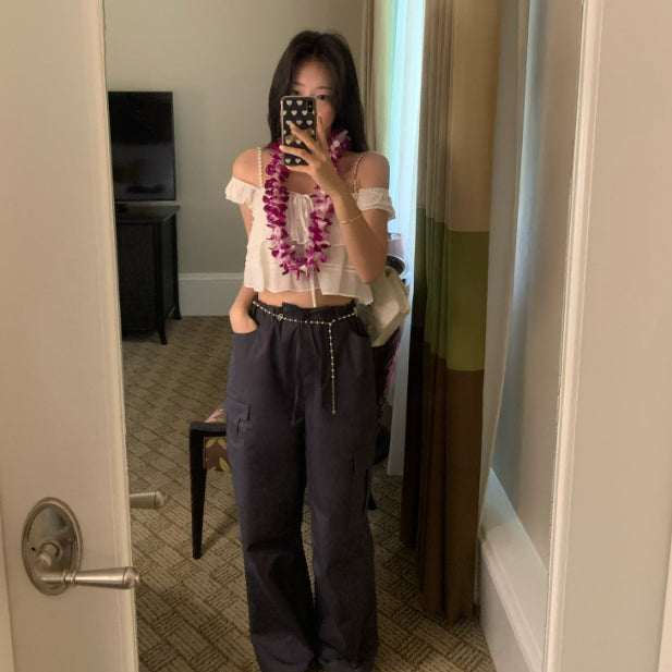 [BUNJANG] Siye Draw Cargo Pants Charcoal Long Length / [새상품/택0]샵시예 siye  드로우 카고 팬츠 차콜 롱기장