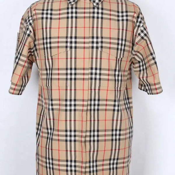 [BUNJANG] Burberry Vintage Check Women's Short Sleeve Shirt 38 (XXS) / 버버리 빈티지체크 여성 반팔 셔츠 38(XXS)