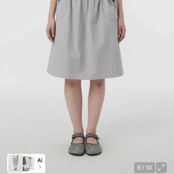 [BUNJANG] OHEHIO Flower Bending Midi Skirt Lavender / 오헤시오 플라워 밴딩 미디 스커트 라벤더