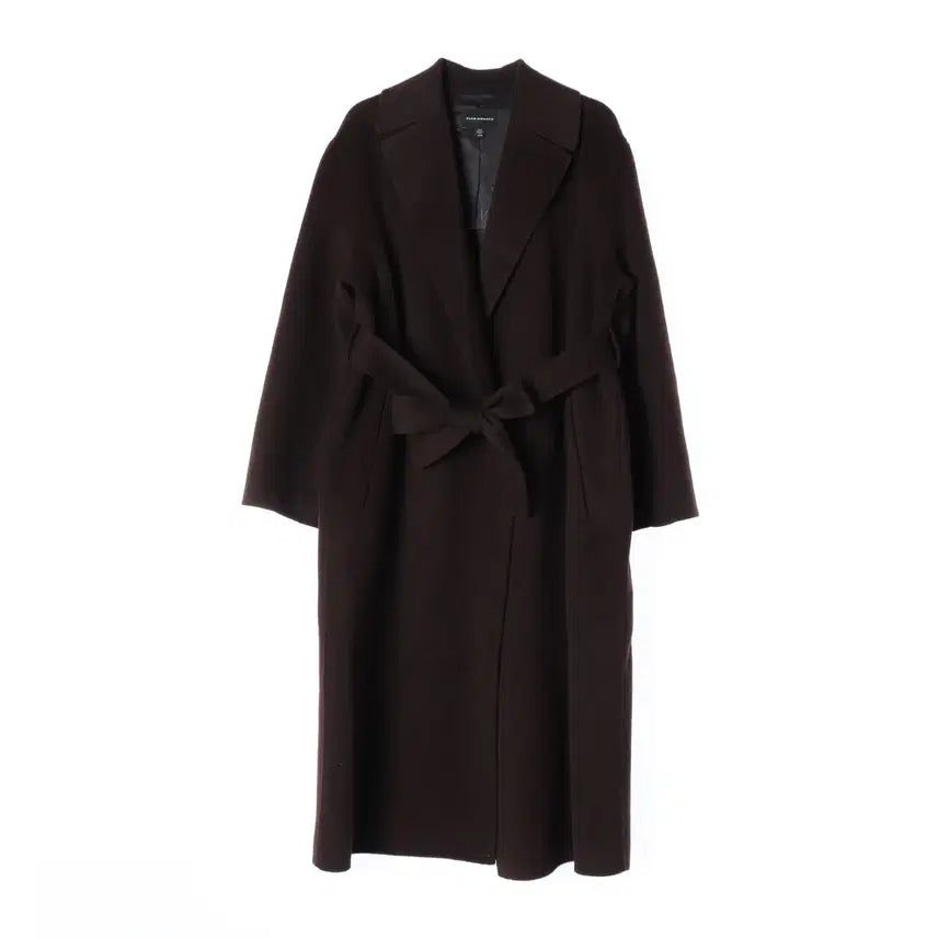 [BUNJANG] Club Monaco 25FW Cashmere Wool 100% Handmade Belted Long Coat Brown / 클럽모나코 25FW 캐시미어 울 100% 핸드메이드 벨티드 롱 코트 브라운