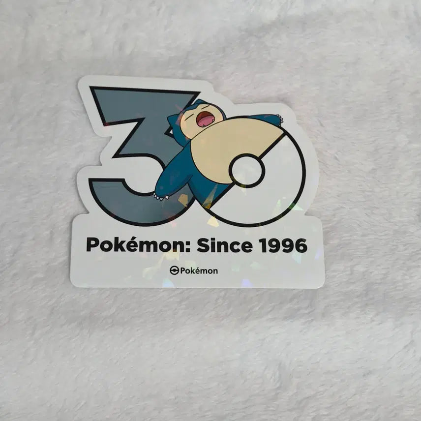 [BUNJANG] Pokemon 30th Anniversary Logo Sticker Snorlax / 포켓몬 30주년 기념 로고 스티커 잠만보 판매합니다!