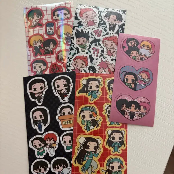 [BUNJANG] Hunter x Hunter Scrapbooking Sticker Bundle Set / 헌헌 비공굿 다꾸 스티커 일괄