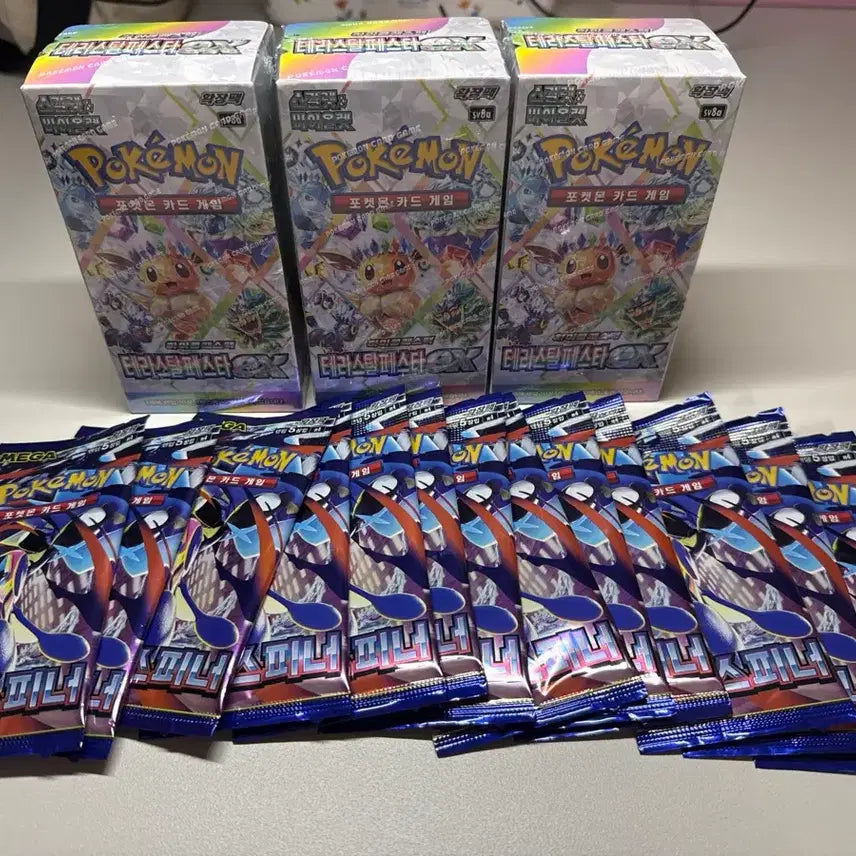 [BUNJANG] Pokemon Terrastal Festa 3 Box Bundle & Vending Machine Ninja Spinner 13 Pack Set / 테라스탈페스타3박스(슈링크o) 자판기 닌자스피너13팩