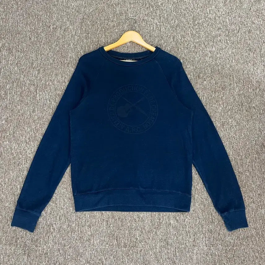 [BUNJANG] A.P.C. Navy Cotton Sweatshirt L / 아페쎄 A.P.C. 네이비 맨투맨 L