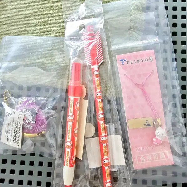 [BUNJANG] Kitty 4-Piece Study Set Ballpoint Pen, Pencil, Strap, Coin Purse Strap / 합격 키티4종세트, 필승 키티, 합격키티 볼펜