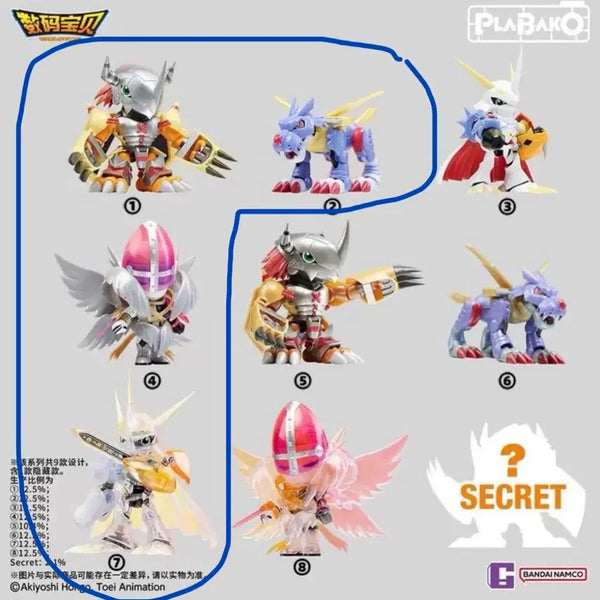 [BUNJANG] Digimon Plava-Co 4 Types Bundle Set (Assembled) / (당일발송) 디지몬 플라바코 4종류 일괄(조립O)