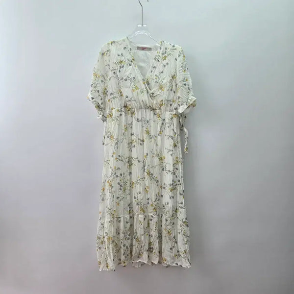[BUNJANG] A Secondes Chiffon Floral Pattern Long Dress / 1671 에이세컨즈 쉬폰 플라워 패턴 롱 원피스 F