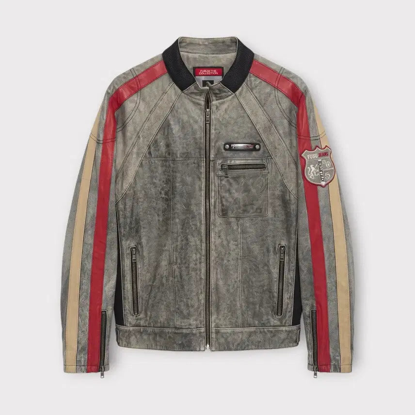 [BUNJANG] FUBU 2004FW Goatskin Dirty Washing Leather Jacket Size 100 / 100/ FUBU 2004FW 산양가죽 더티워싱 레더자켓