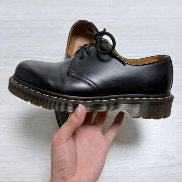 [BUNJANG] Dr. Martens 1461 Smooth 3-Eye Black Leather Shoes UK 3 (US 5) / 닥터마틴 1461 스무스 3홀 블랙 UK3 220~230