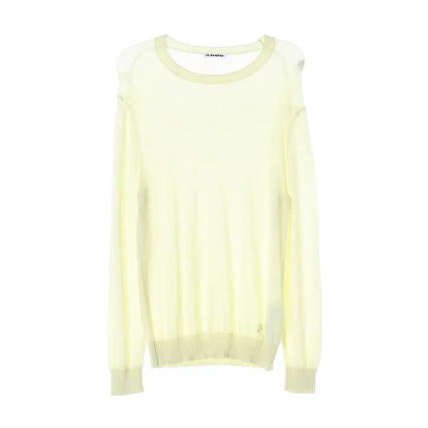 [BUNJANG] Jil Sander 21FW Roundneck 100% Wool Knit Sweater - Light Yellow / 질 샌더 21FW 라운드넥 울 100% 니트 스웨터 라이트옐로우