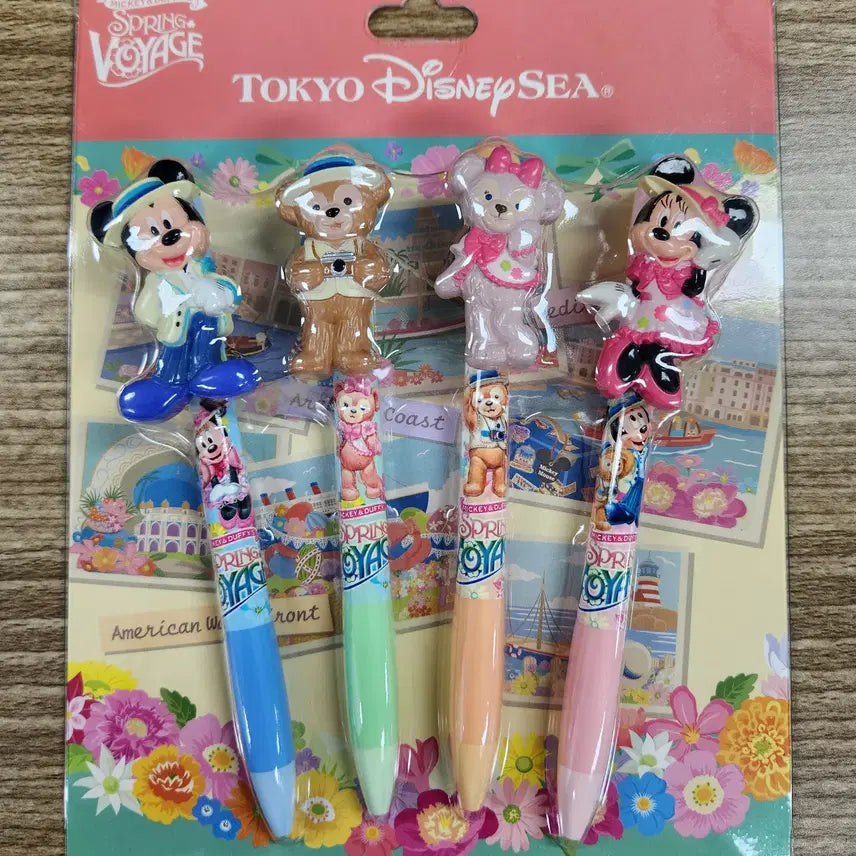 [BUNJANG] Tokyo DisneySea "Mickey and Duffy's Spring Voyage" Collection Ballpoint Pen Set (4) / 도쿄 디즈니씨 볼펜 세트 (4개)