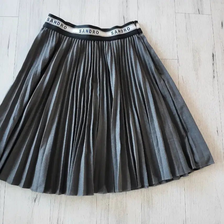 [BUNJANG] Sandro Pleated Skirt - Gray / 산드로 플리츠 스커트 그레이