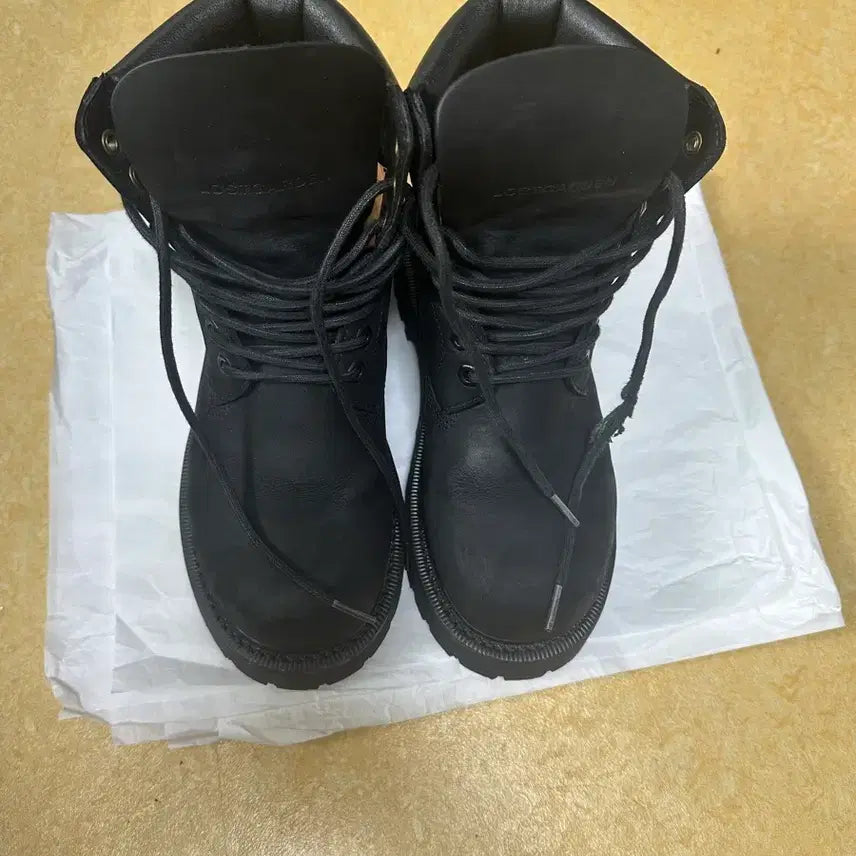 [BUNJANG] Lostgarden Root 41 Black Leather Boots / 로스트가든 루트 41 블랙