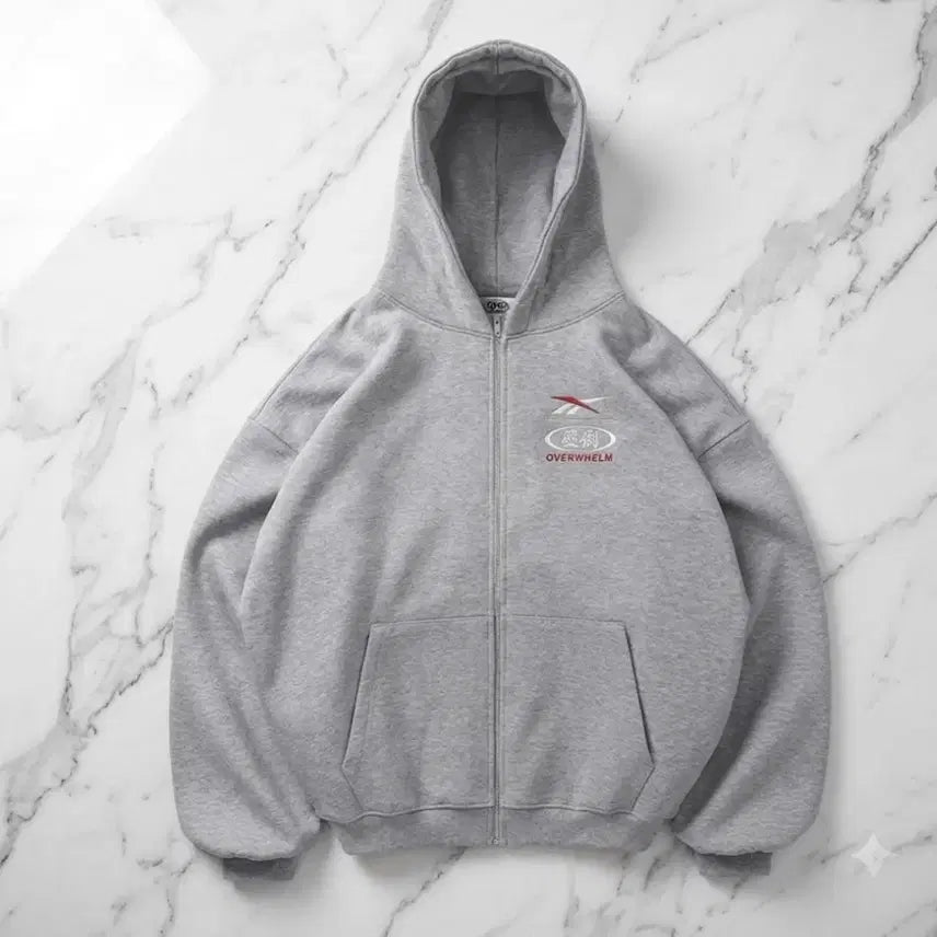 [BUNJANG] APDO Reebok Hoodie Zip-up Gray / 압도 리복 후드집업