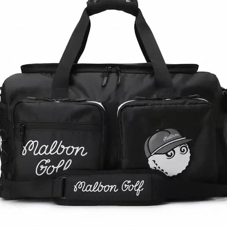 [BUNJANG] Malbon Golf Bag Caddy Bag Boston Bag - New Black / 국내당일무료발송 말본골프백 캐디백 보스턴백 신상 블랙