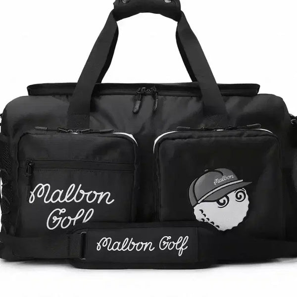 [BUNJANG] Malbon Golf Bag Caddy Bag Boston Bag - New Black / 국내당일무료발송 말본골프백 캐디백 보스턴백 신상 블랙