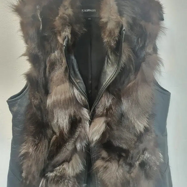 [BUNJANG] Kasibady Fox Fur & Lambskin Vest / KASIBADY 폭스퍼 양가죽 베스트