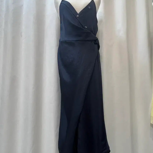 [BUNJANG] System Lab Slip Long Dress Navy Size 55 / 수요일까지판매21년한섬 시스템 랩 슬립 롱원피스