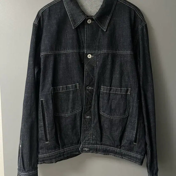 [BUNJANG] Politeru 24FW Denim Trucker Jacket / 3))폴리테루 24fw 데님 트러커