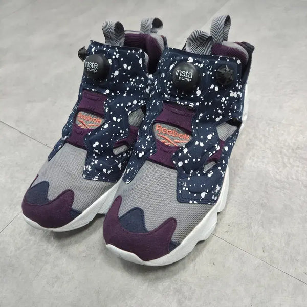 [BUNJANG] Reebok Insta Pump Fury SP Splatter Pack Grey Indigo / 리복 인스타 펌프 퓨리SP스플래터팩그레이인디고240