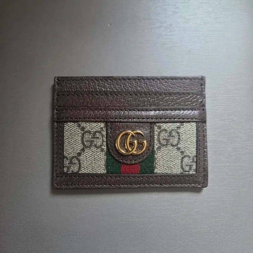 [BUNJANG] Gucci GG Marmont Genuine Card Holder Brown / 구찌 GG 마몽 정품 카드지갑 브라운