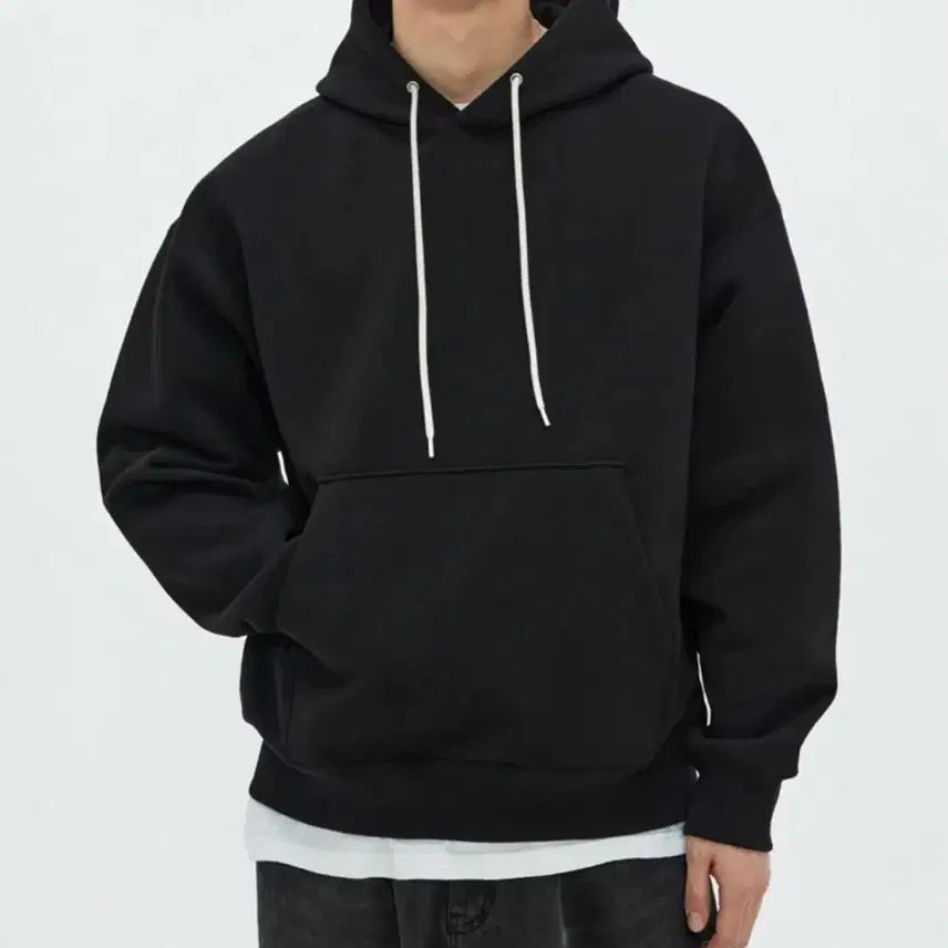 [BUNJANG] SOVERMENT 950G Solid Hood Deep Black M Size / 소버먼트 950G 솔리드 후드 딥 블랙