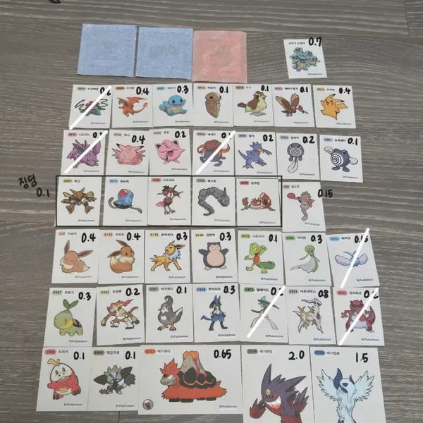 [BUNJANG] Pokemon Stickers Bundle Set (Individual Purchase Possible) / 포켓몬 띠부씰 일괄 판매(개별 구매 가능)