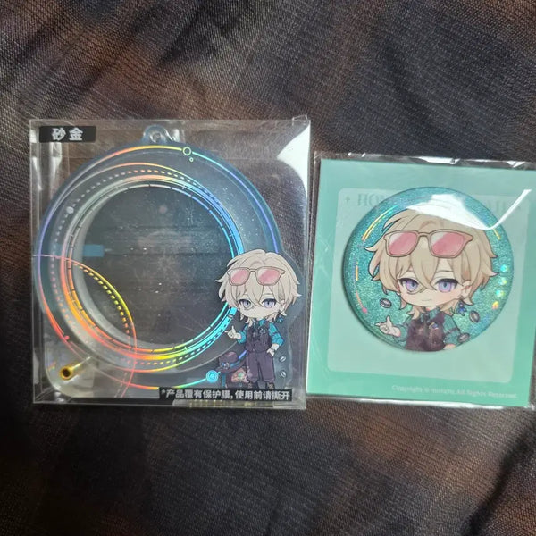 [BUNJANG] Honkai Star Rail Aventurine Can Badge & Acrylic Case Set / 붕괴 스타레일 어벤츄린 캔뱃지 아크릴케이스 세트