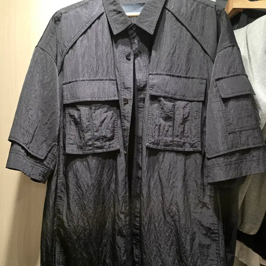 [BUNJANG] Juun.J 23SS Nylon Short Sleeve Shirt Size 50 / 준지 23ss 나일론 반팔셔츠 50사이즈