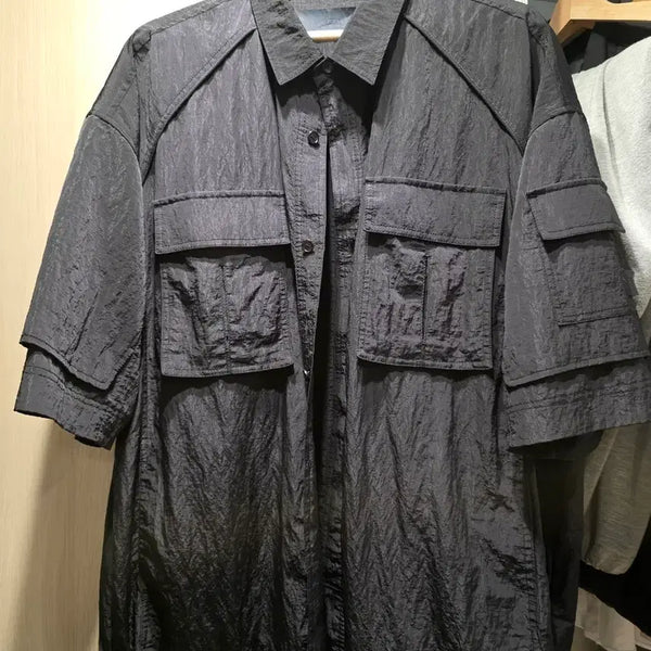 [BUNJANG] Juun.J 23SS Nylon Short Sleeve Shirt Size 50 / 준지 23ss 나일론 반팔셔츠 50사이즈