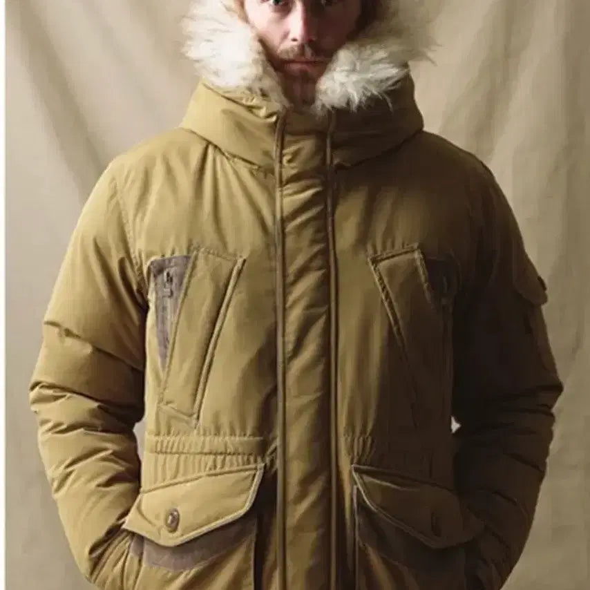 [BUNJANG] Espionage Colbie Heavy Down Parka Khaki/Mustard Men's Size 100 / 에스피오나지 콜비 Heavy Down Parka M 국내 100