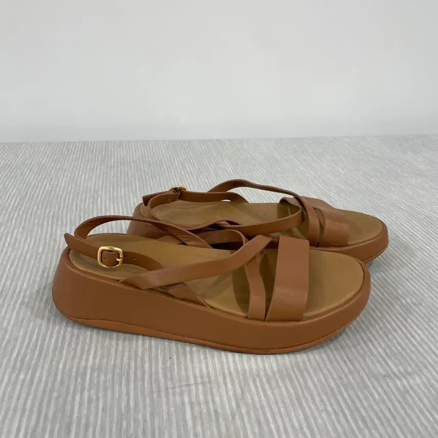[BUNJANG] Fitflop Leather Strap Sandals (235mm) / 704-7) 핏플랍 레더 스트랩 샌들 235mm