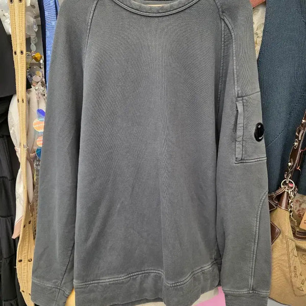 [BUNJANG] CP Company Washed Lens Applique Brushed Sweatshirt L / cp 컴퍼니 워싱 렌즈 와펜 기모 맨투맨 L