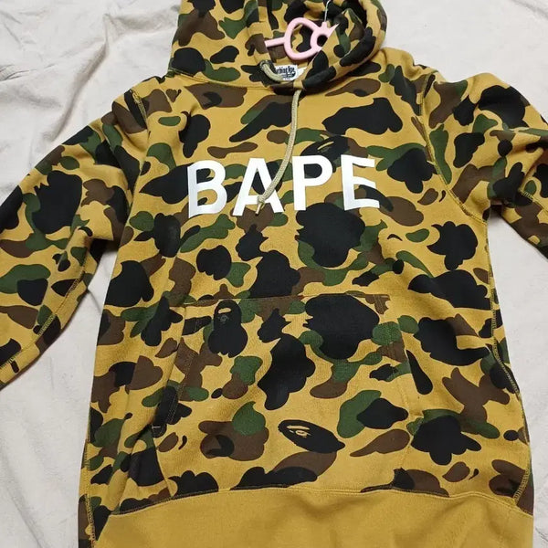 [BUNJANG] BAPE First Camo Pullover Hoodie Yellow / 베이프 퍼스트 카모 베이프풀오버 후드 옐로우