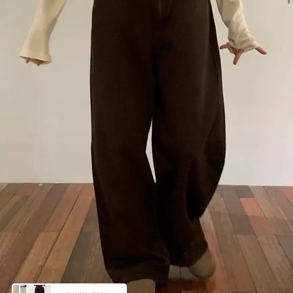 [BUNJANG] NINIFOLDTRY Cotton Wide Pants Black S / 나이니 포트리 코튼 와이드팬츠 블랙s