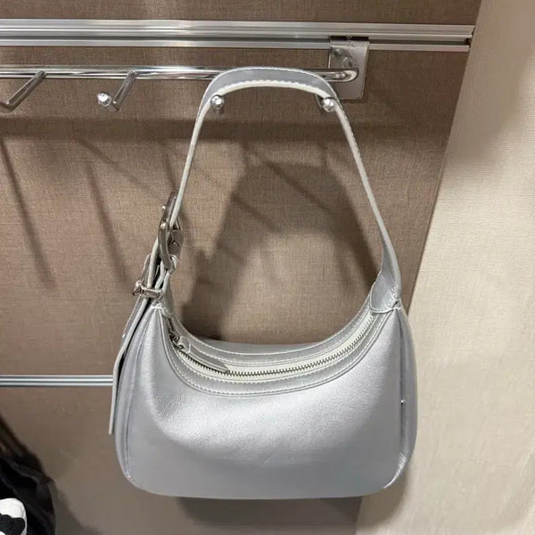 [BUNJANG] Musinsa Standard Arch Hobo Bag Silver / 무신사 스탠다드 아치 호보백 실버