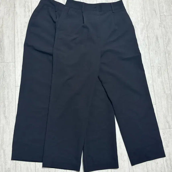 [BUNJANG] 8seconds Black Slacks Pants (Bundle Set) / 8seconds 블랙 슬랙스 바지 2벌 일괄