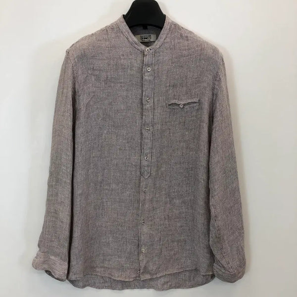[BUNJANG] SEEKER GROOVE 100% Linen Henry Neck Shirt (Domestic Edition) / SEEKER GROOVE 이태리 (국내판) 린넨 100% 셔츠 105