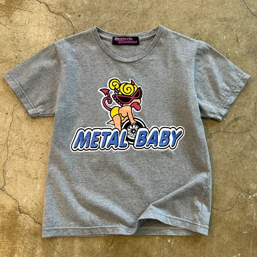 [BUNJANG] Hysteric Glamour Metal Baby Grey T-Shirt / Hysteric Glamour  히스테릭 글래머 메탈베이비 그레이 티셔츠