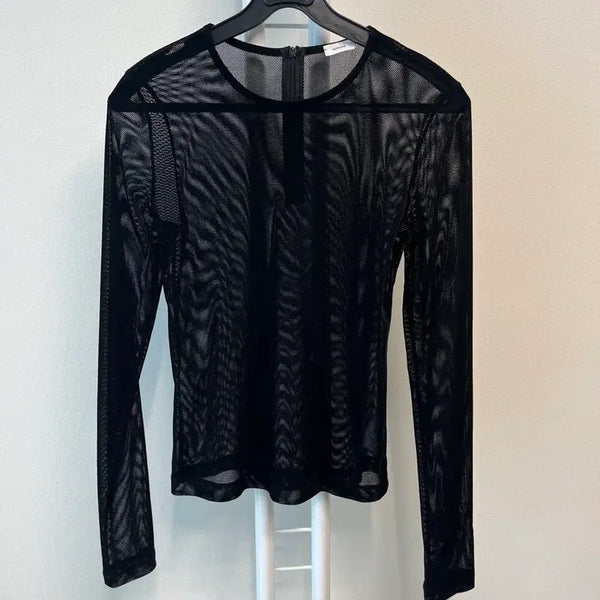 [BUNJANG] MonoHa Black Velvet Top / 모노하 블랙 벨벳탑