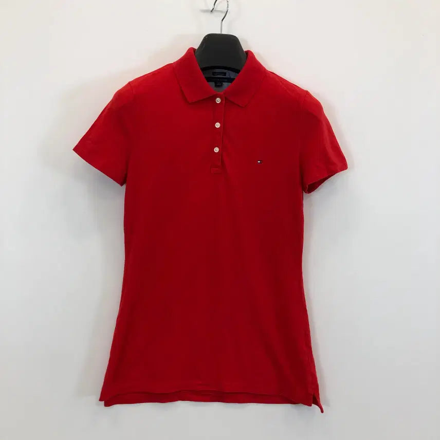 [BUNJANG] Tommy Hilfiger Embroidered Logo Polo T-Shirt Red S / 타미힐피거 자수로고 폴로카라티 S/P
