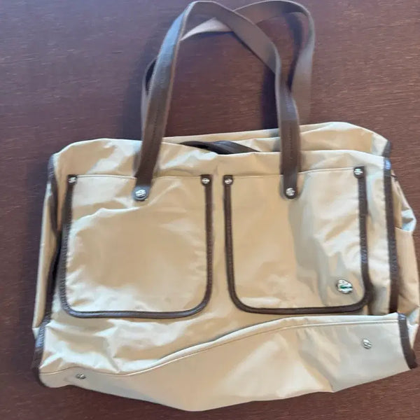 [BUNJANG] Lacoste Beige Nylon Tote Bag / 프랑스구매 베이지 나일론 토트백